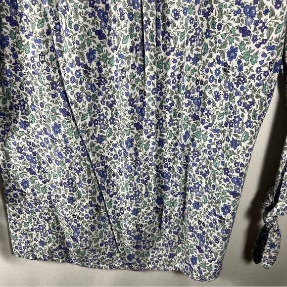 Anne Carson Women’s Floral V-Neck Blouse 3/4 Sleeves - Medium - Picture 6 of 8